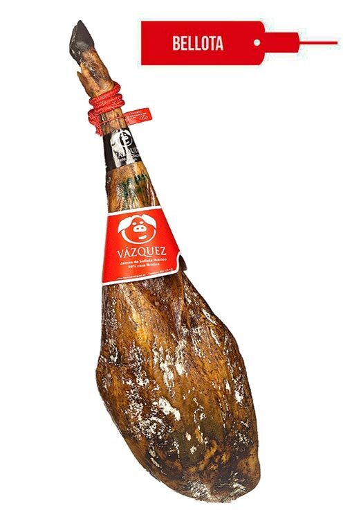 Jamon Bellota 50% Iberico (sarkanā etiķete) - vesela kāja
